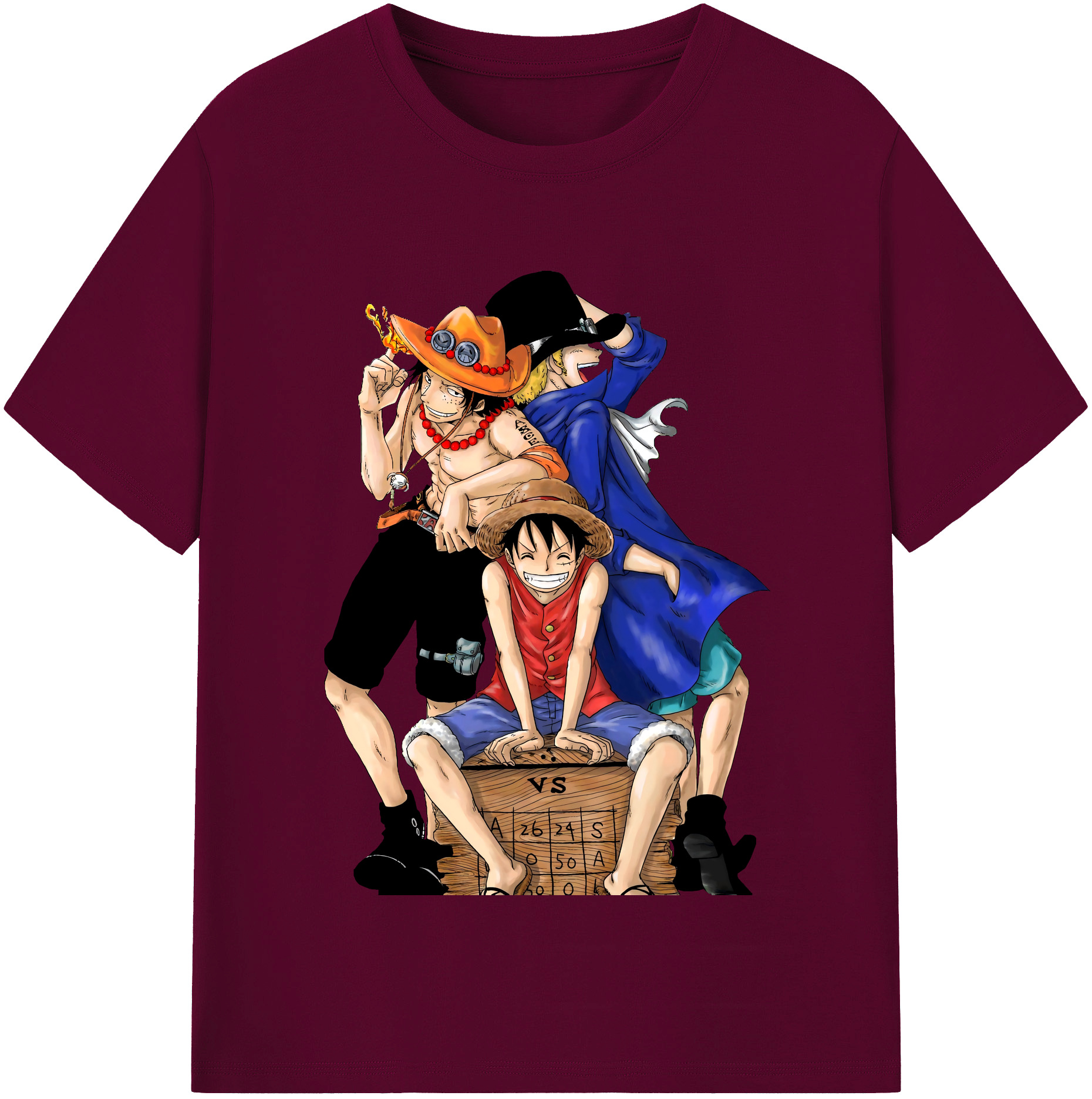 ワンピース モンキー・D・ルフィ ONE PIECE Monkey D. Luffy レディースカジュアルプリントTシャツ（綿100％）